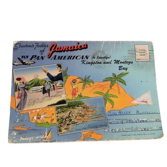 Souvenir Folder Jamaica 1920s Fold-Out Postcards Pan American Kingston Montego - Picture 1 of 10